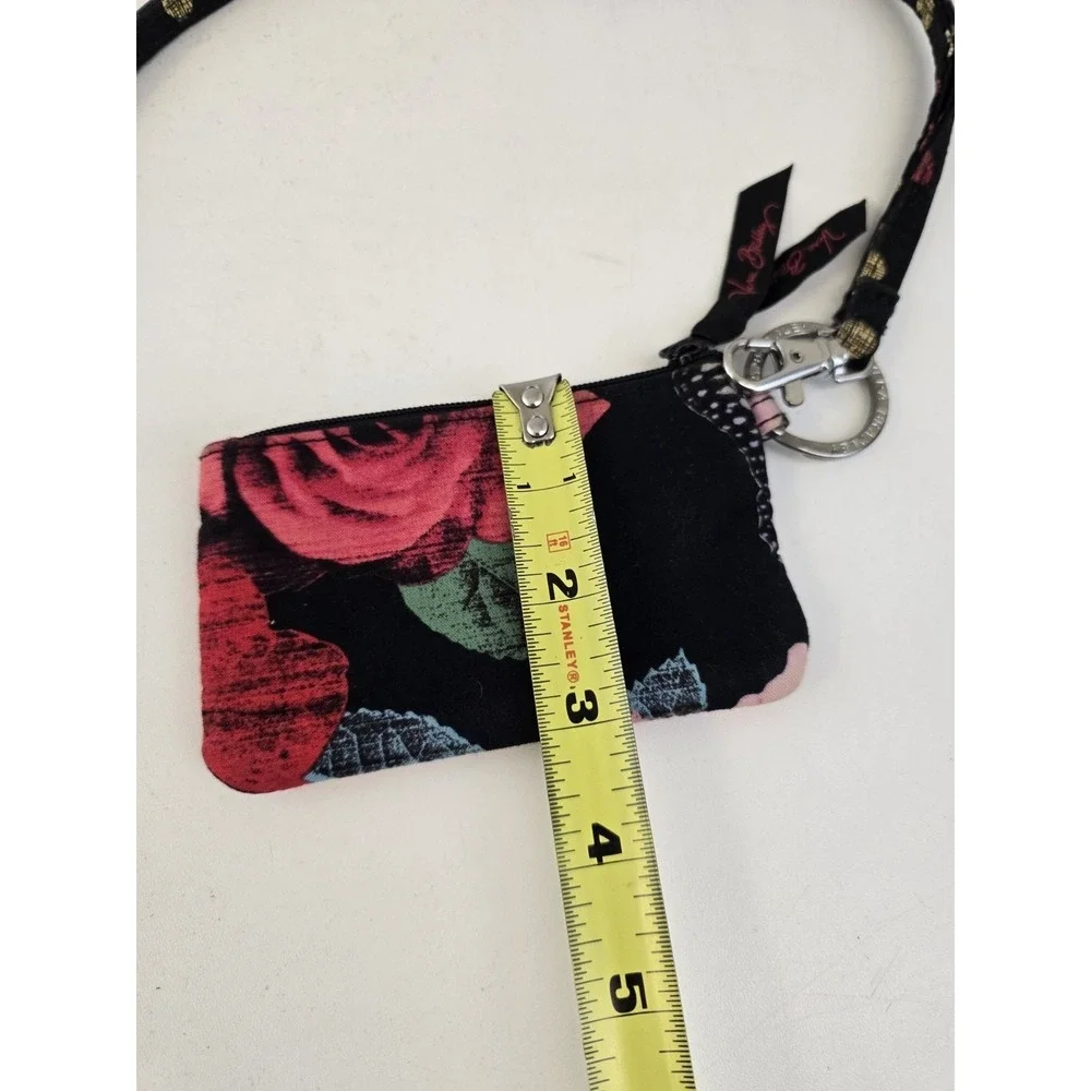 Vintage Vera Bradley Havana Rose Grab & Go Wristlet Wallet‎ Quilted With Lanyard